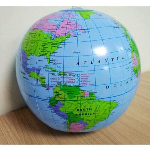 30cm Inflatable Teaching Supplies Globe World Earth Map Ball Globe for Students School Supplies Kids Toy