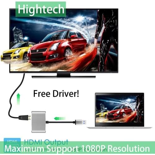 USB To HDMI VGA Adapter USB3.0 Converter Support HDMI VGA Sync Output 1080p Compatible With Windows Free Driver