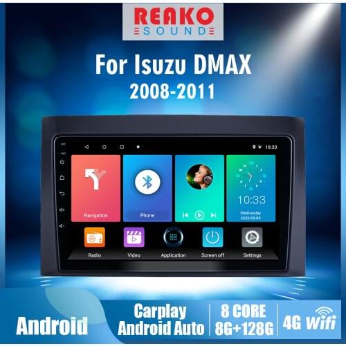 REAKOSOUND For Isuzu DMAX 2008-2011 2 din Car Radio Android GPS Navigation Multimedia Player Head Unit With Frame