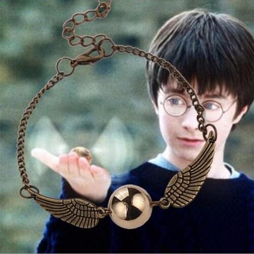 New Hot Fashion Fine Movies Jewelry Magic Academy Deathly Hallows Golden Snitch Bracelets & Bangles For Women