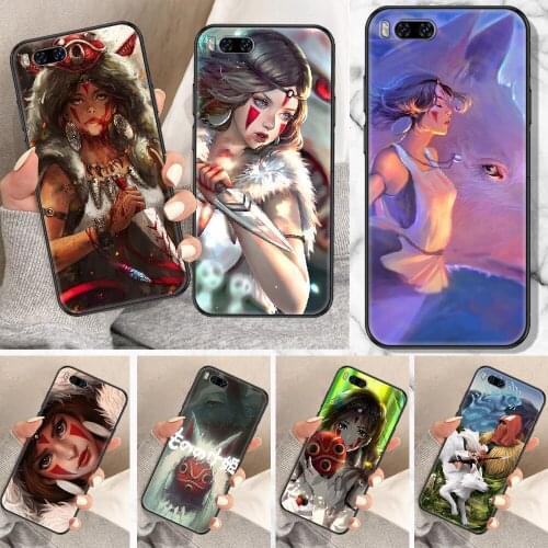 Anime Princess Mononoke Phone Case For Xiaomi Mi Note 8 9 10 11 9T 10T A3 Lite Pro Ultra black tpu cell cover soft funda trend