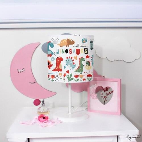 Digital Printed Kids Room Lampshade Table Lamp Night Light E27