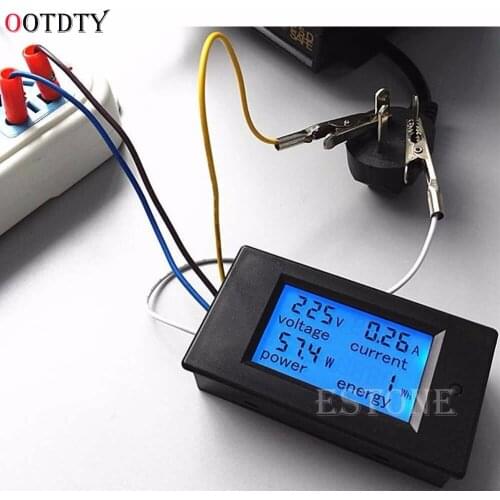AC 20A 100V LCD Digital Volt Voltage Watt Current Power Meter Ammeter Voltmeter