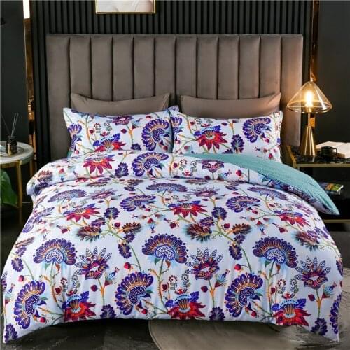 Home Textile Duvet Cover King Size Queen Size Comforter Sets Bohemian Printing Bedding Set Quilt Cover Pillow Case