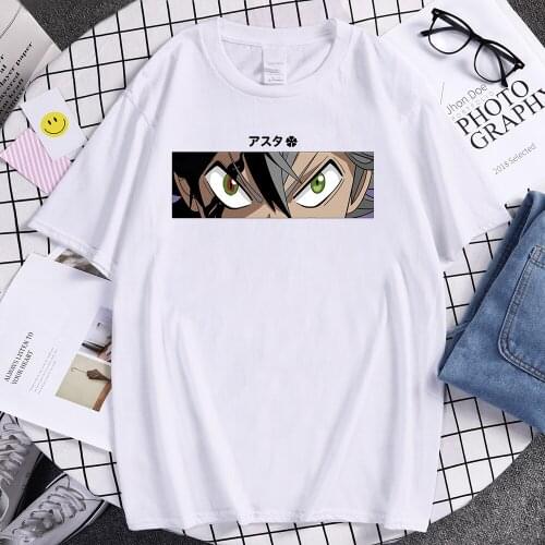 T-Shirt Asta Box Black Clover Japan Anime Men Short Sleeve T Shirts Comfortable Fashion Male T-Shirts Korean Casual Mens Tees