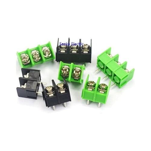 100pcs KF7.62 Barrier Terminal Block 300V/20A 2P/3P/4P 7.62mm Stitchable PCB Terminal Connector Straight-Pin Terminal Blocks