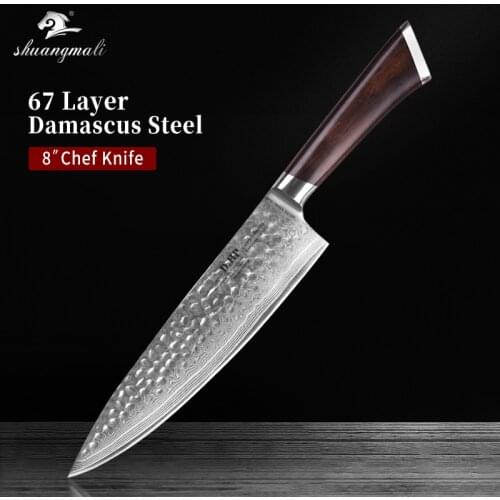 8 Inch Kitchen Chef Knives VG10 Damascus Steel Home Cooking Chef Knives Cleaver Meat Japanese Style Chef Knife With Wood Handle