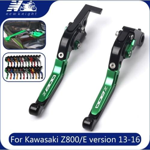 Laser Logo(Z800)For kawasaki Z800/E version 2013 2014 2015 2016 Motorcycle Accessories CNC Extendable Brake Clutch Levers