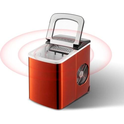 SUSWEETLIFE 2L Ice maker 0.6kg home small dormitory student Mini automatic small ice maker color stainless steel