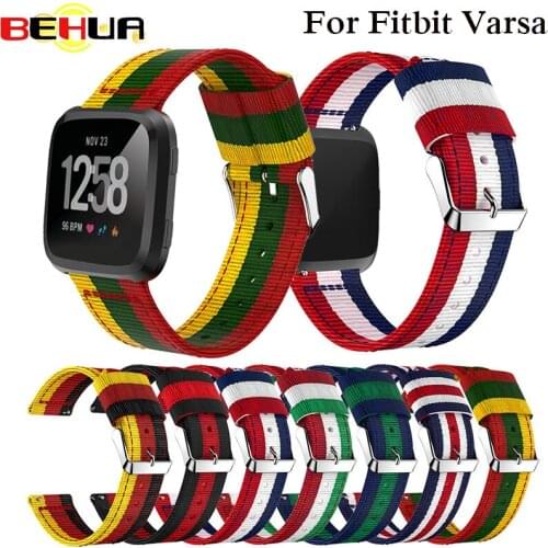 Lightweight Nylon Adjustable Replacement Band Sport Watch Strap bracelet For Fitbit Versa Top Quality Watchband for fitbit versa