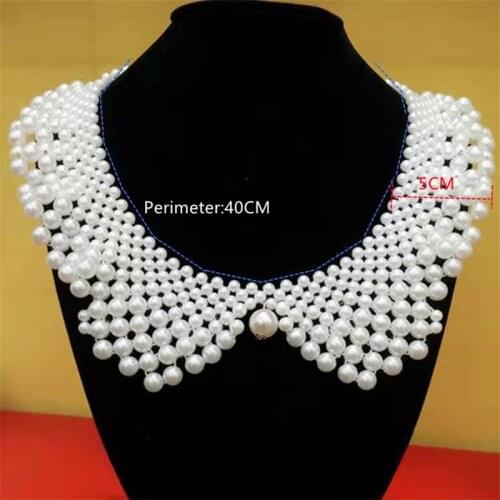 The New retro personalized custom ethnic style woven pearl false collar clothing accessories jewelry wholesale pendant necklaces