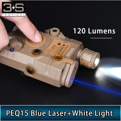 Hunting Tactical PEQ 15 BLue Laser White Light OR LA-5C UHP Red Green Laser Version NO IR Light No Strobe Light