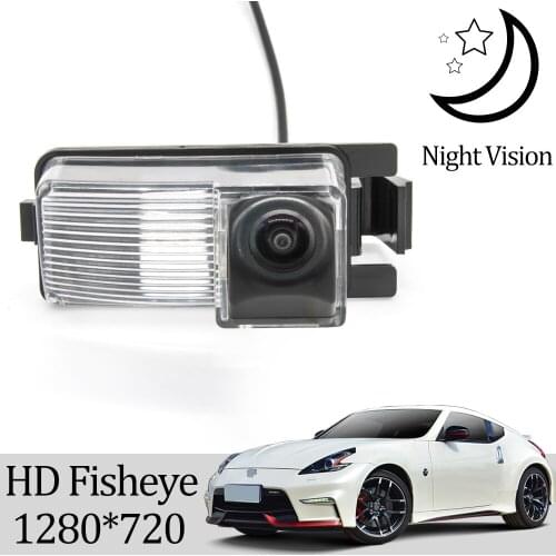 Owtosin HD 1280*720 Fisheye Rear View Camera For Nissan 350Z/370Z Fairlady Z (Z33 / Z34) Car Vehicle Reverse Parking Accessories