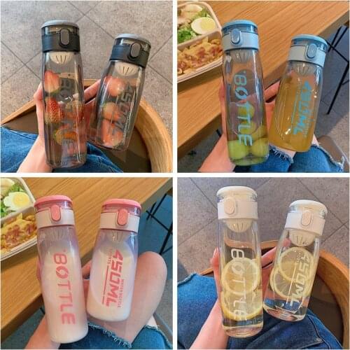 Portable Sport School Water Bottle for Girls Kids Drinkware Travel Bubble Tea Cup Juice Plastic Thermo Gym Bicycle Drink Gourd