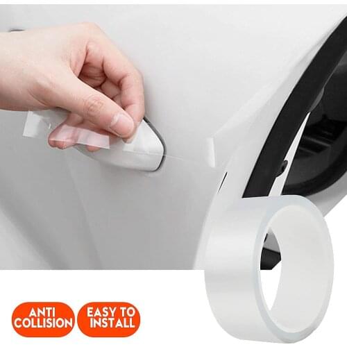 Car Door Transparent Seal Strip Door Edge Cover Protectors Invisible Universal Anti-Scratch Waterproof Tape for Rear Bumper