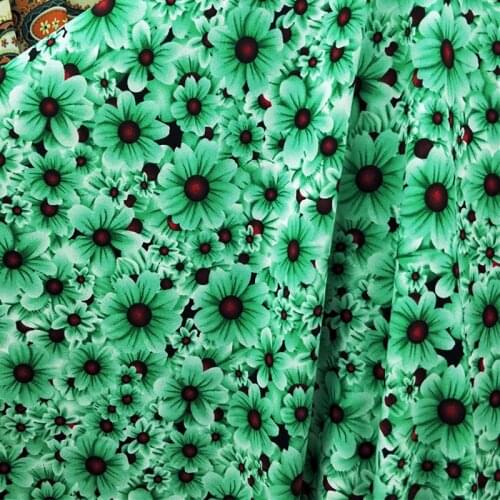 Full Flower Fresh Lovely Fabric Chiffon Stretchy Fashion Shirts cloth Fabric Colorful Material