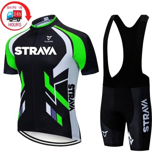 STRAVA 2021 Pro Team Cycling Clothing 20D Road Bike Wear Racing Clothes Quick Dry Mens Cycling Jersey Set Ropa Ciclismo Maillot