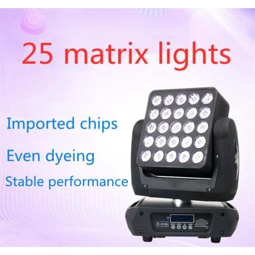 25pcsx12w 4 in 1 rgbw led moving head matrix stage light for disco led wash dj culb 25 eyes lighting effect