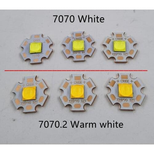 7070 20W 3V6V12V Led replace Cree XHP70.2 XHP50.2 Diode Emitter Cool Warm White Blue for Flashlight lamp bike head motorcycle