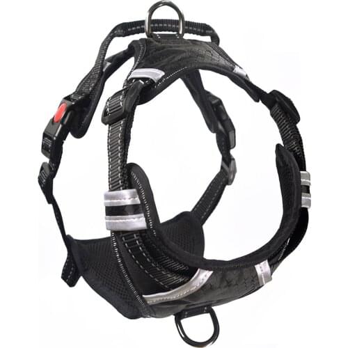 Reflective Dog Harness Shock Absorbing Pet Harness Lead Dog Vest Dog Lead For All Dogs with Comfortable Padding inside