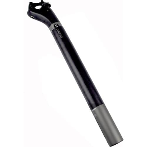 Comego Carbon Fiber Bike Seatpost Cycling Tube Bicycle Parts 3K Matte Finish 27.2X400mm Road Mtb Bike