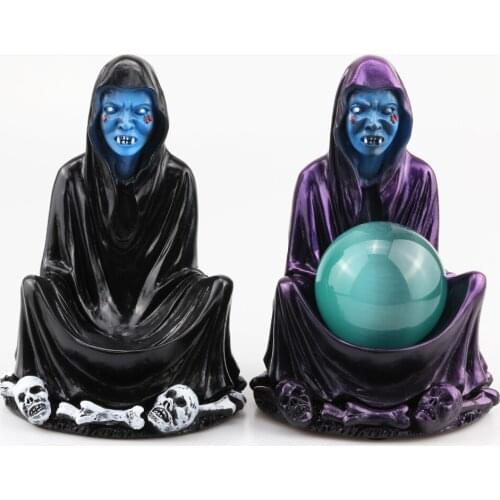 Wizard Figurine Display Stand Crystal Glass Lens Ball Photography Lensball Base Magic Sphere Egg Globe Holder Reiki Home Decor