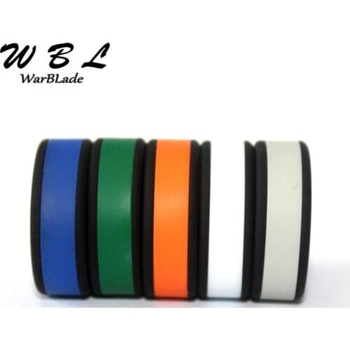 WarBLade New Hypoallergenic Crossfit Flexible Silicone Ring 8mm Can DIY Change Color Rubber Finger Ring For Men Women Sports