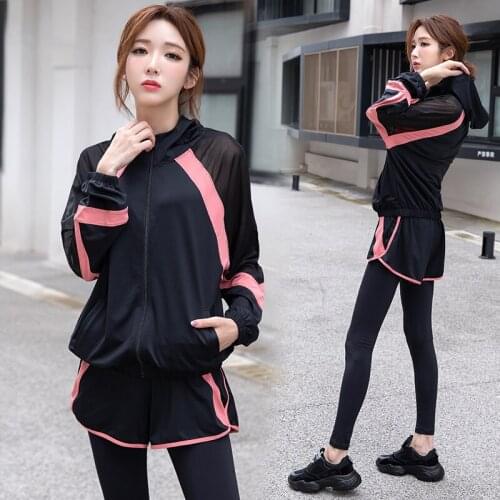 Tracksuit Women 2021 Yoga Set Workout Clothing Gym Wear Sports Fitness Suit Sportswear Running Clothes Outdoor XXL Female