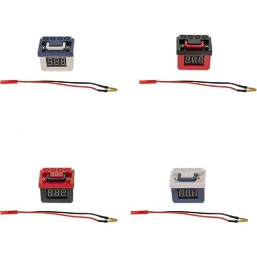 2-4S Battery Low Voltage Buzzer Alarm Indicator Tester Decoration for Axial SCX10 Traxxas TRX4 1/10 1/8 RC Crawler