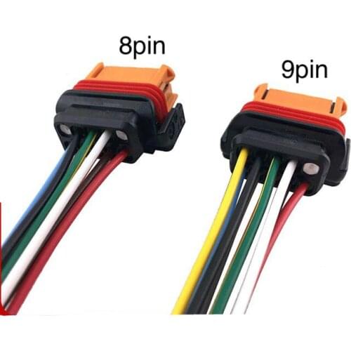 1pc original 8pin / 9pin for Peugeot 308 408 headlight plug high beam low beam light cable