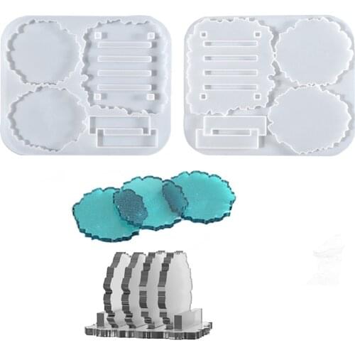 1PC Cup Mat Coaster Resin Silicone Mold UV Epoxy Resin Molds Wine Glass Coffee Coaster Tray Making Forms Crafts Jewelry Tools