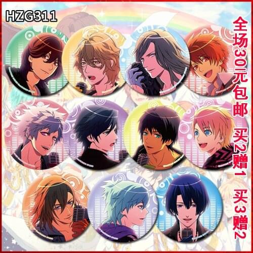 11pc/set UTA NO PRINCE SAMA Full number icons on backpack fans DIY brooch badges