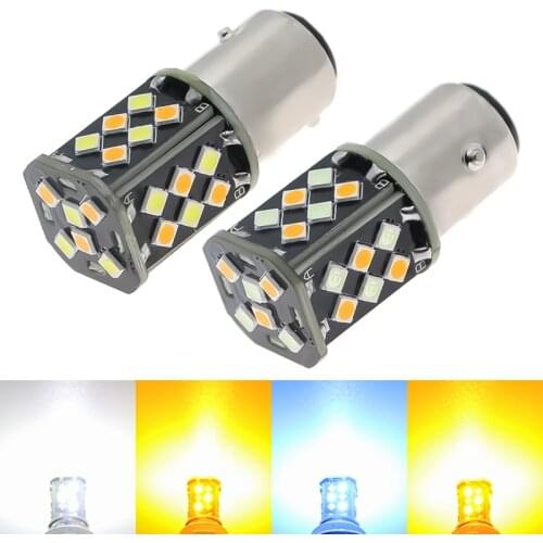 2PCS 1157 30SMD 3030 White Yellow ice blue Strobe/Flashing Blinking Lamp LED Brake Tail Light 12V Canbus For Car