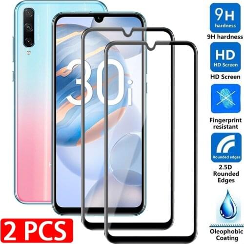 2 pcs honor30i full screen protector protective glass for Huawei Honor 30i 30s 30 s 9H glas tempered film on honor30 i honor30s