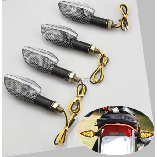 4 x Amber LED Turn Signal Indicator Light Fit for Universal Motorcycle Triumph Yamaha KTM Custom