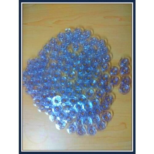 500 PCS Plastic Empty Bobbins For Brother Janome Singer Sewing Embroidery Machines ,Light Blue , Free Shipping