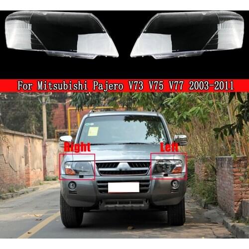 Auto Light Caps Lamp Case For Mitsubishi Pajero V73 V75 V77 2003~2011 Car Glass Headlight Cover Auto Lens Lampshade Shell