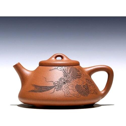 ★Chang tao 】 recommended yixing teapot undressed ore pure manual old mud flying stone gourd ladle 280 cc the teapot