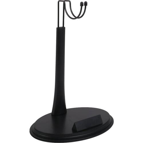 1/6 Scale Doll C-Type Display Stand Bear Holder Fits for 12inch Action Figures Black