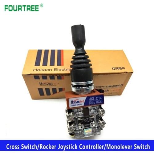 22mm Joystick Switch Monolever Rocker Cross Master Switch 2-way 4-way Self-reset Self-locking 2NO 4NO HKL-C12 C22 C14 C24