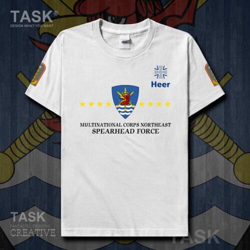 German forces DEU German Northeast Multinational Force clothes Short sleeve new Tops t shirt mens Casual Print country Fashion