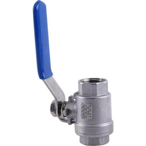 Stainless Steel Female Pipe Valve 1/2'' NPT Full Port 2 Way Rotary Lever Two Pieces Ball Valve WOG1000 Electric Valve