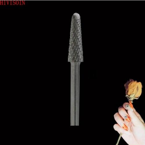 HIVISOIN-15pcs- Carbide Nail Drill Bit - Cone Bit - (60090040) Silver