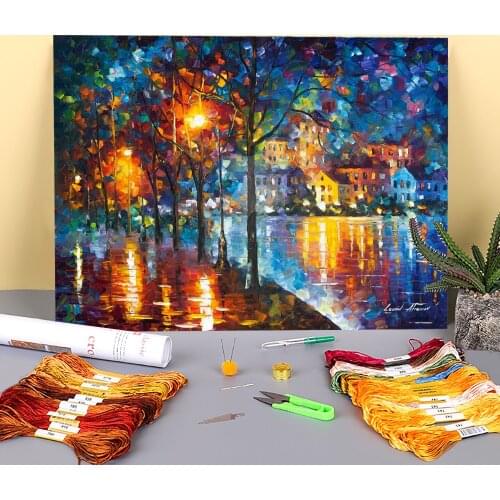 Cold Emotion Pre-Printed 11CT Cross-Stitch Complete Kit Embroidery DMC Threads Hobby Handicraft Needlework Handiwork Package