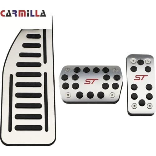 Carmilla Stainless Steel Car Pedal Covers Pedals Set for Ford Focus 2 3 4 MK2 MK3 MK4 Kuga Escape RS ST 2005 - 2017 Accessories