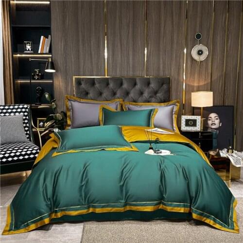 New 1200TC egyptian cotton comforter bedding set Queen King size Bed sheet set Pillow Cover 4pcs bed set