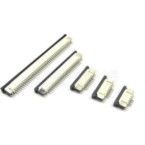 10pcs FFC FPC connector 1.0mm 4 Pin 6 8 10 12 14 16 18 20 22 24 26 30P Bottom Contact Right angle SMD / SMT ZIF