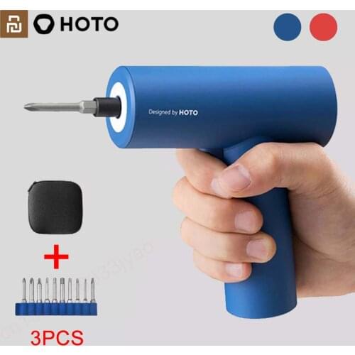 YouPin HOTO Electric Screwdriver Set Cordless 3.6V Li-ion Battery Electric Drill Screwdriver for DIY Woodworking 10PC S2 Bit Set