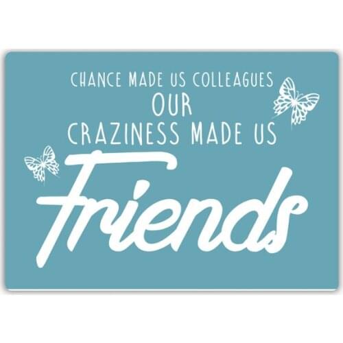Our Craziness Made Us Friends Metal Wall Sign Plaque Art
