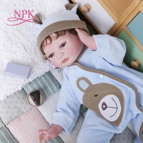 NPK Baby reborn 55CM soft body 100% handmade detailed painting collectibles art doll toys for girls accompany lifelike doll